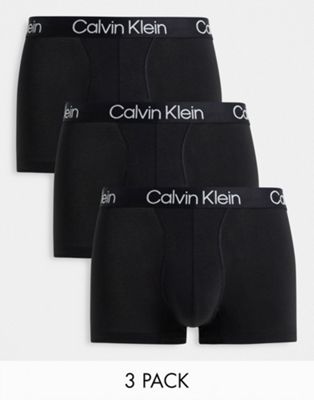 Calvin Klein 3 pack trunks in black