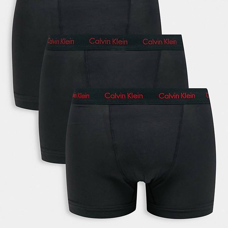 Calvin Klein 3-pack trunks in black | ASOS