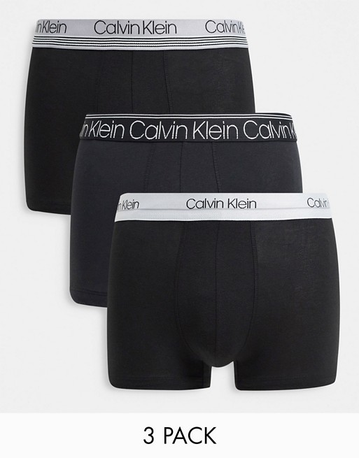 Calvin Klein 3 pack trunks in black