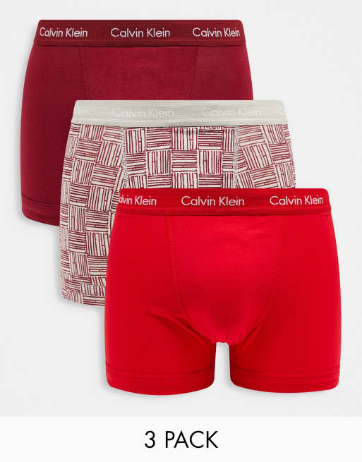 3-pack Trunks, Medium Red