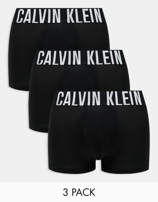 Calvin Klein 3 Pack Trunks Intense Power in Ck Black ASOS