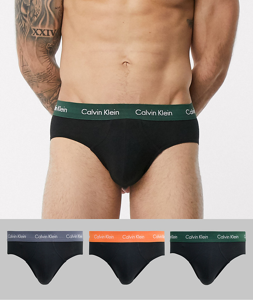 Calvin Klein - 3 Set van onderbroeken van katoen met stretch-Zwart