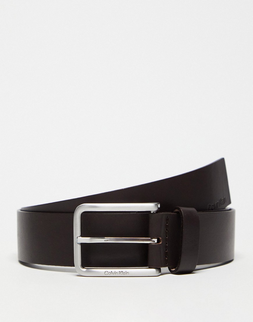 Calvin Klein 35mm Belt In Black In Brown