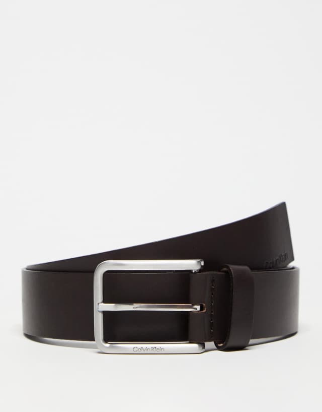 Calvin Klein 35mm belt in dark brown