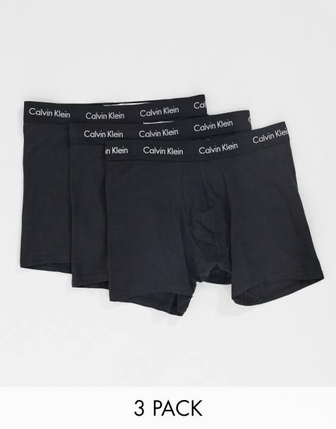 Calvin Klein – 3er-Pack Boxershorts aus Baumwoll-Stretch in Schwarz mit Logobund - view 1