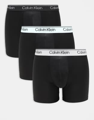 Er-Pack Boxershorts aus elastischer Mikrofaser in Schwarz mit Bund in verschiedenen Farben Schwarz 48