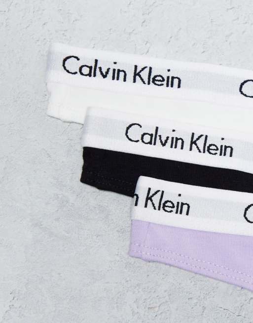 Calvin Klein – 3er-Pack Tangas in verschiedenen Farben mit hohem Bund, 2 von 4