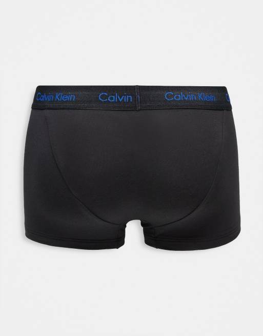 Calvin Klein – 3er-Pack tief sitzende Unterhosen aus Baumwollstretch in Schwarz mit Kontrastlogo, 2 von 4