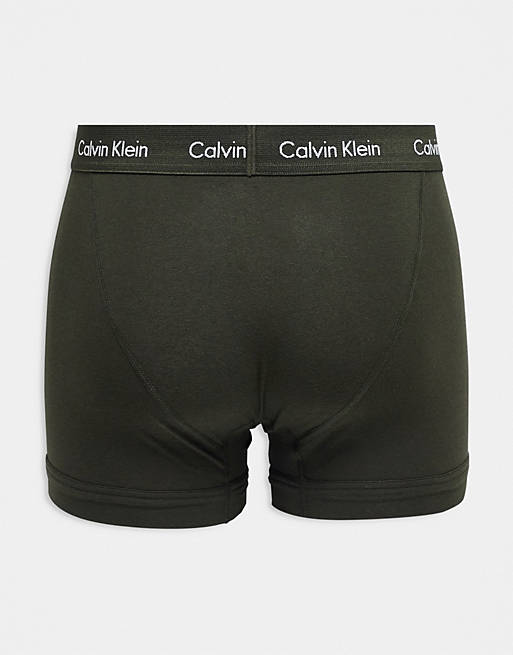 Calvin Klein – 3er-Pack Unterhosen aus elastischer Baumwolle in mehreren  Farben | ASOS