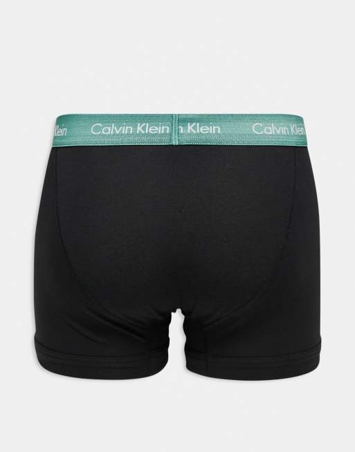 Calvin Klein 3er Pack Unterhosen in Schwarz mit kontrastierendem Bund exklusiv bei ASOS