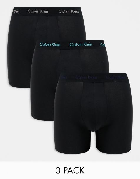 Calvin Klein – 3er-Pck Stretch-Boxershorts aus Baumwolle mit farbigem Logo - view 1