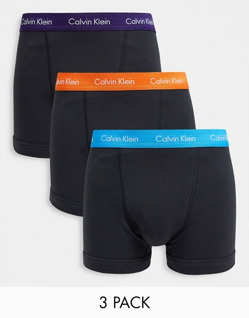 Calvin Klein 3pk cotton stretch trunks exclusive to asos