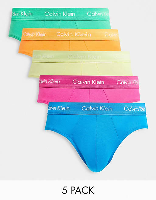 Calvin Klein 5 pack hipster briefs in PRIDE rainbow | ASOS