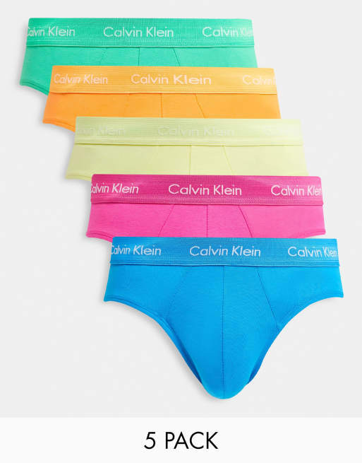 Calvin Klein 5 pack hipster briefs in PRIDE rainbow ASOS