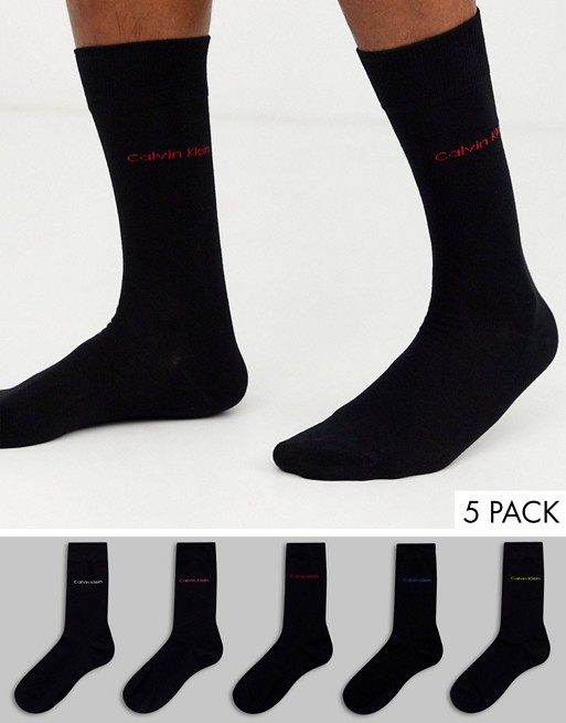 Calvin Klein 5 pack logo socks gift box