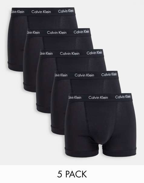 Calvin Klein – 5-pack svarta bomullstrunks med stretch - view 1