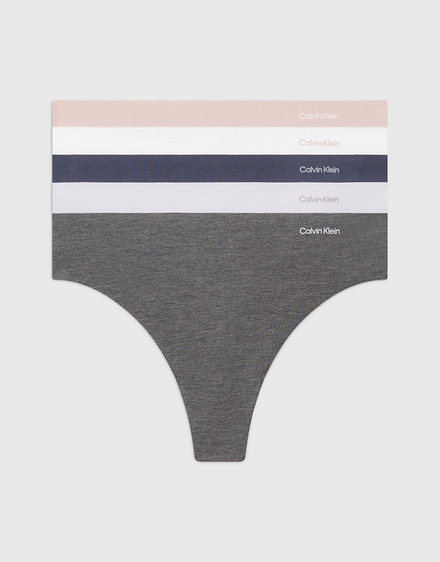 Calvin Klein 5 Pack Thongs - Invisibles Cotton in multi