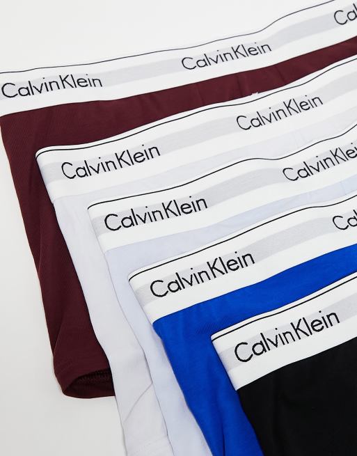 Calvin Klein 3-pack low rise briefs in purple, gray and green