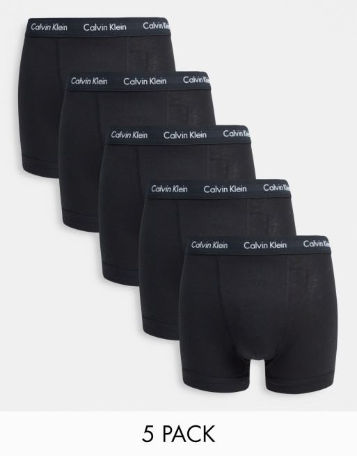 Calvin Klein – 5er-Set Slips in Schwarz