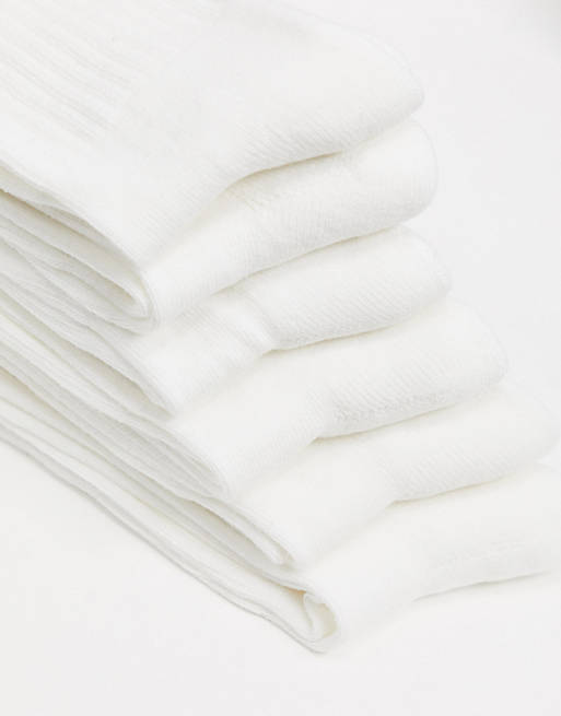 Calvin Klein 6 pack crew socks in white | ASOS
