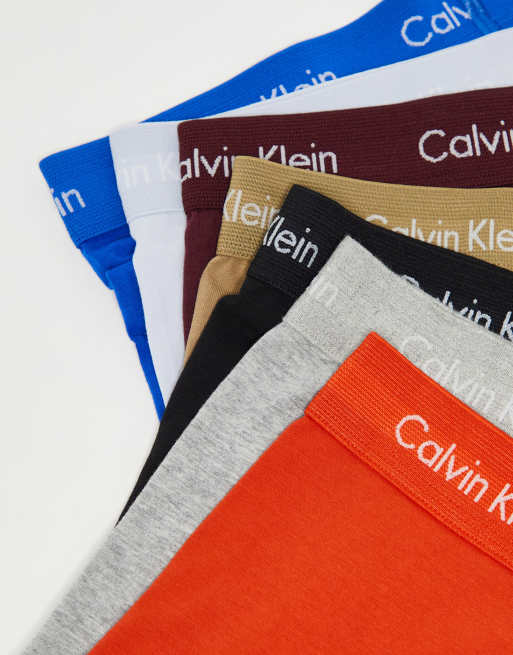 Calvin Klein 3-pack low rise briefs in purple, gray and green