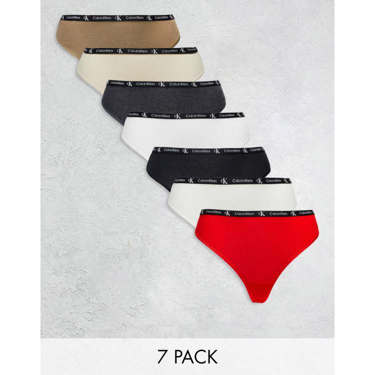 Calvin Klein 7 pack thongs in multi