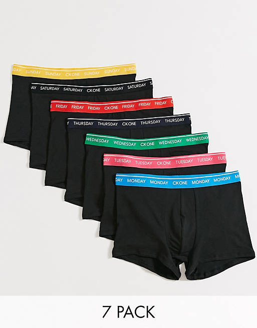 Calvin Klein 7 pack trunks in cotton stretch | ASOS