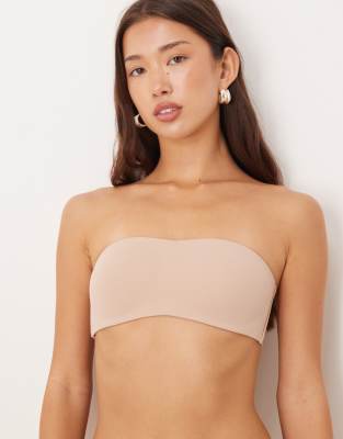 Calvin Klein Adapt Bandeau Strapless Bra In Neutral