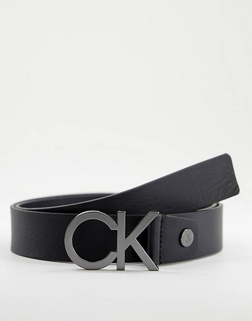 Calvin KleinCalvin Klein CK Adjustable Business Belt W110 Black Marque  raccourcissable 