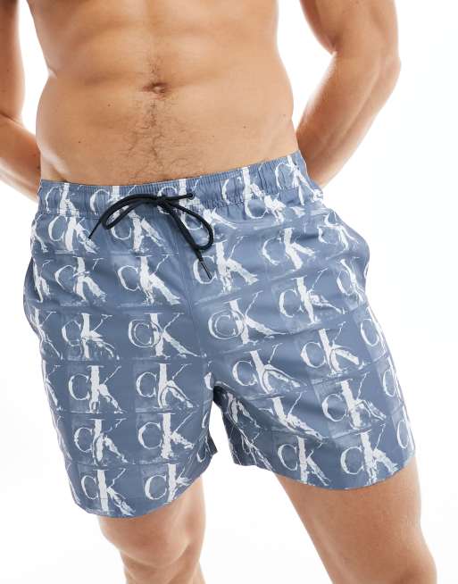 Blue calvin best sale klein swim shorts