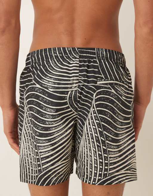 Calvin Klein all over print drawstring swim shorts in multi, 5 of 5