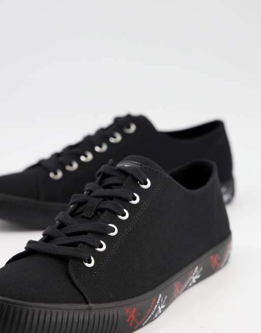 Calvin Klein – Antal – Schwarze Leinenschuhe ASOS