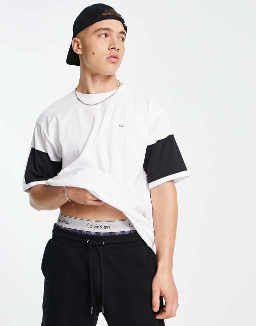 Calvin Klein Archive - T-shirt color block - Blanc