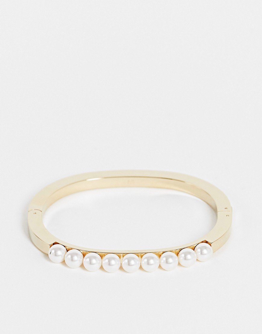 Calvin Klein – Armreif mit Perlenbesatz-Goldfarben
