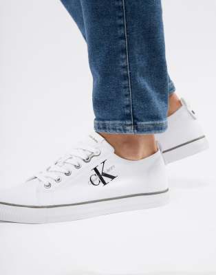 calvin klein arnold canvas trainers