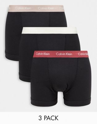 Calvin Klein ASOS Exclusive 3 pack modern cotton trunks in multi