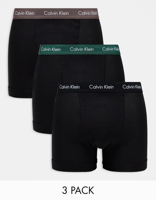 Calvin Klein ASOS Exclusive 3 pack trunks in black | ASOS