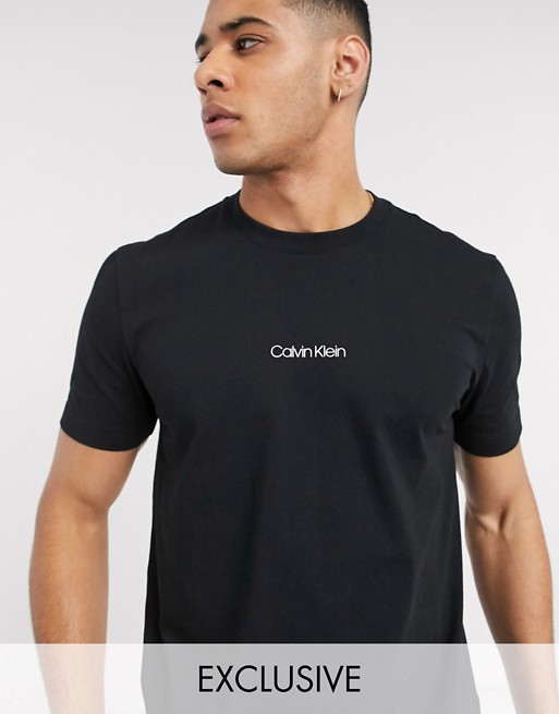 Calvin Klein ASOS exclusive central logo t-shirt in black