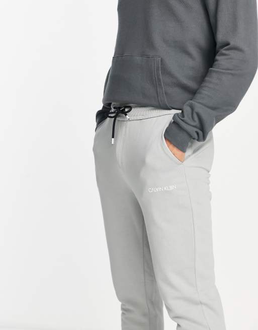 Calvin Klein ASOS Exclusive logo joggers in grey ASOS