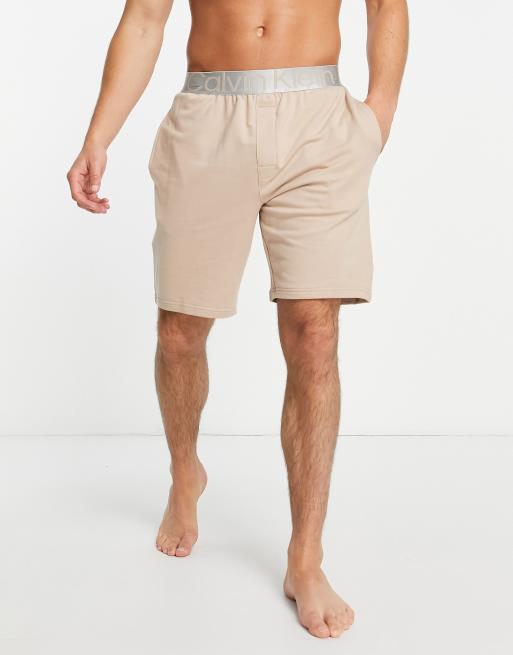 Calvin Klein ASOS exclusive lounge shorts in beige ASOS