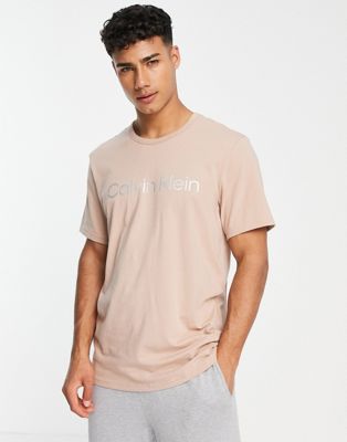 Calvin Klein ASOS exclusive lounge t-shirt in beige