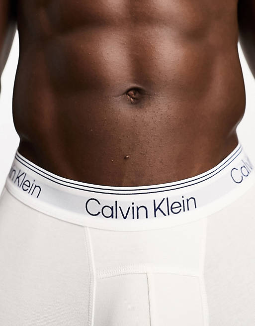 Calvin Klein athletic cotton trunk in white