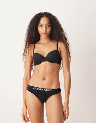 Calvin Klein Attraction Balconette Bra In Black