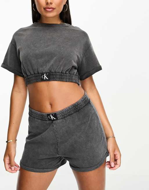 Calvin klein crop top shorts set sale