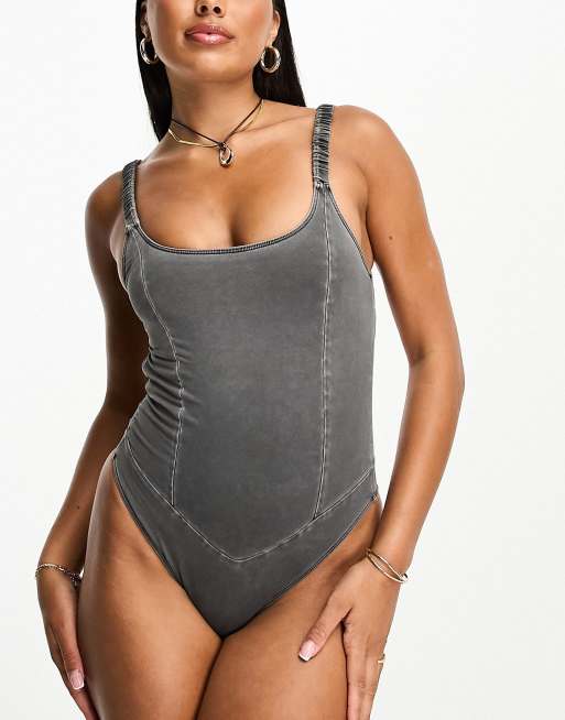 Calvin Klein authentic swimsuit in charcoal