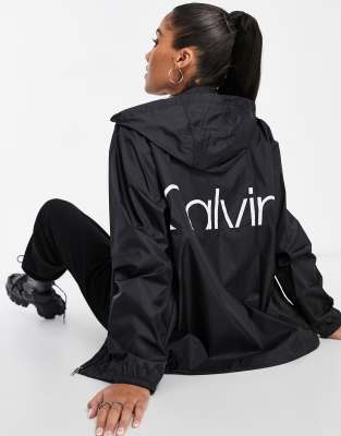 calvin klein logo anorak