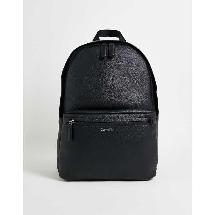 Black leather calvin store klein backpack