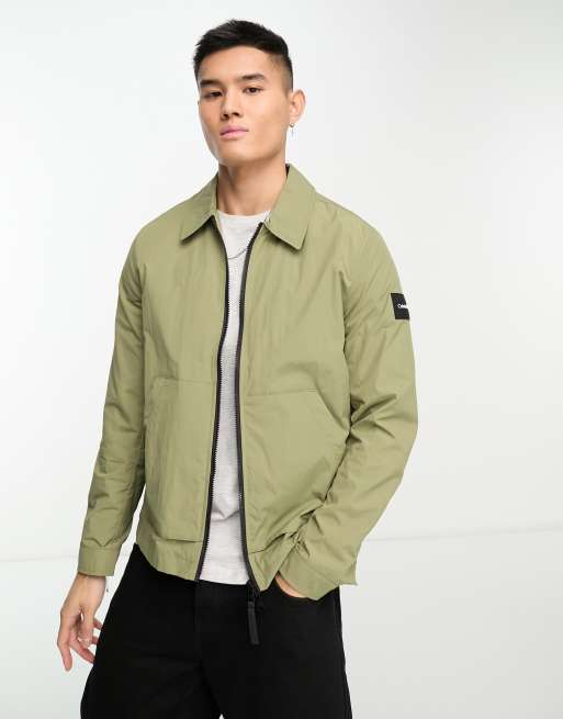 Calvin Klein badge logo jacket in green
