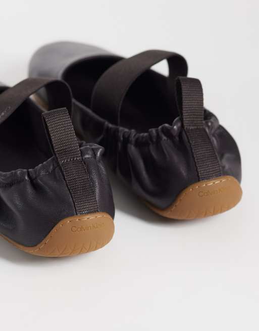 Calvin Klein - Ballerines en cuir - Marron moka, 4 de 4