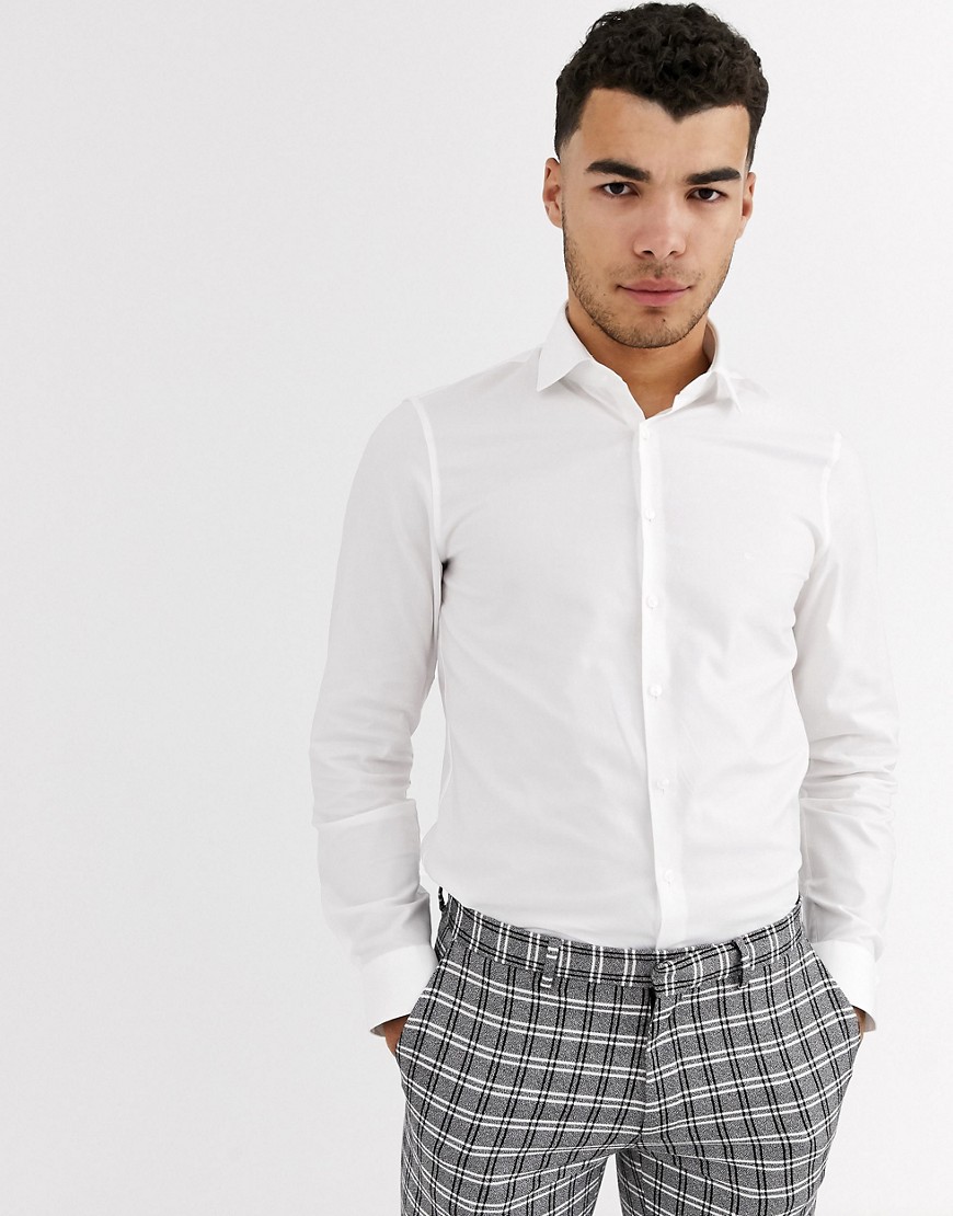 Calvin Klein bari slim fit shirt-White
